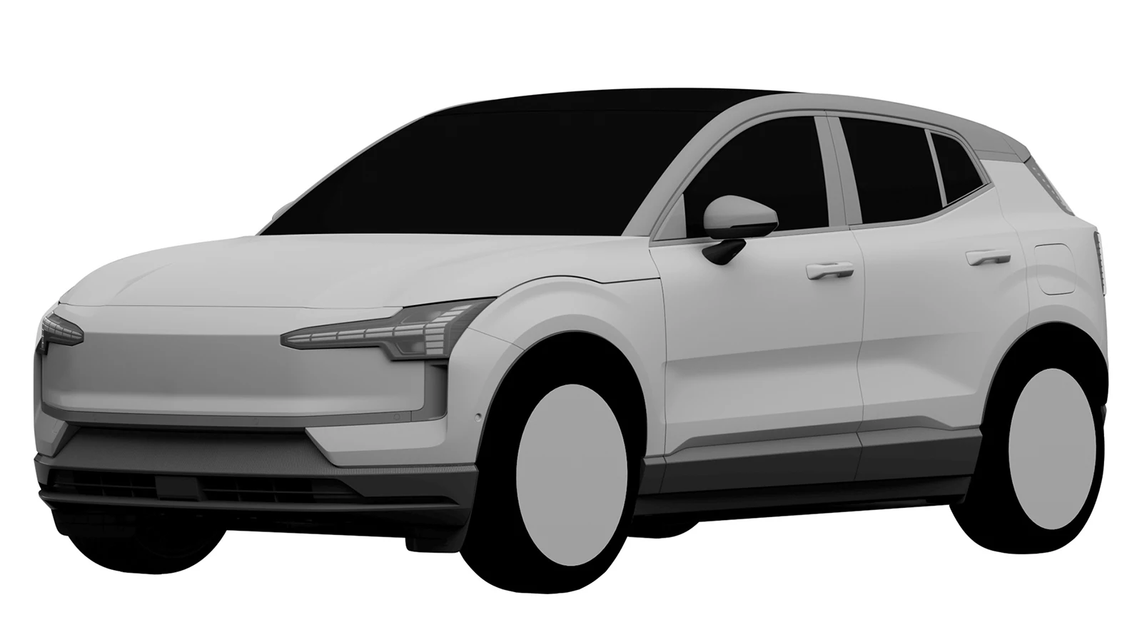 Wedi'i Leoli Fel SUV Compact, Mae Delwedd Swyddogol Honedig O'r Volvo EX30 We...